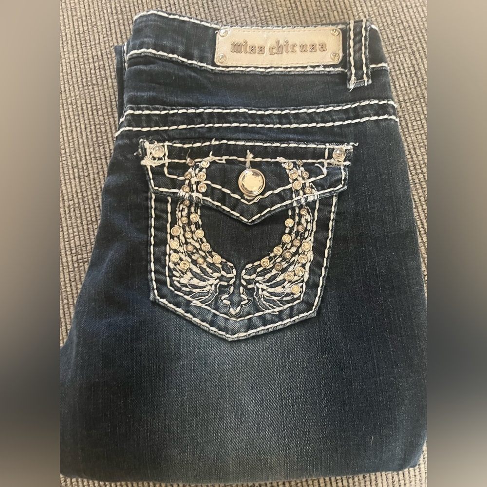 Brand new pair of miss chica jeans with white stitching - Picture 5 of 5
